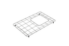 BOCCHI Stainless Steel Sink Kit Grid for 33 in. 1506 Undermount Fireclay Double Bowl Kitchen Sink, 2300 2034