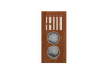 BOCCHI Wood Board with 2 Round Stainless Steel Bowls & Knife Holder F/1616, 1618, 1633 (inner ledge), 2320 0008