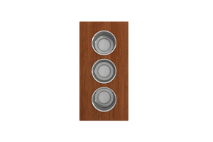 Alternate Image for BOCCHI Wood Board with 3 Round Stainless Steel Bowls F/1616, 1618, 1633 (inner ledge), 2320 0010