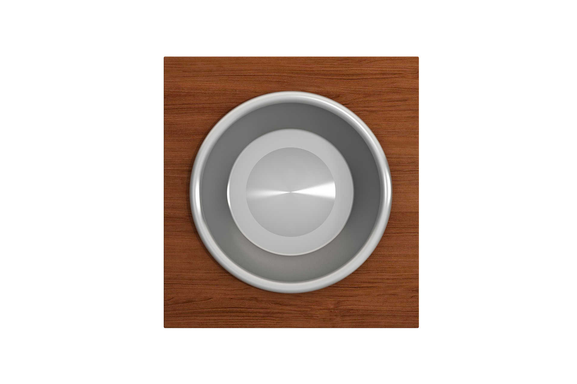 BOCCHI Wood Board with Large Round Stainless Steel Mixing Bowl and Colander F/1616, 1618, 1633 (inner ledge), 2320 0014