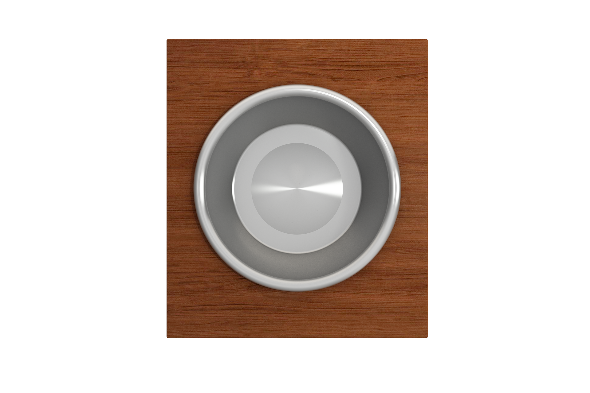 BOCCHI Wood Board with Large Round Stainless Steel Mixing Bowl and Colander