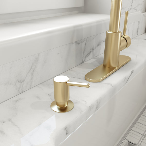 BOCCHI Tronto 2.0 Kitchen Soap Dispenser in Brushed Gold, 2340 0006 BG