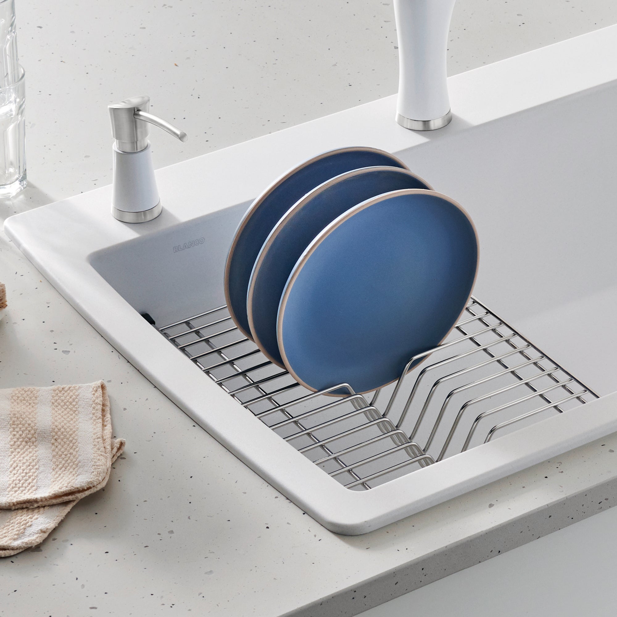 Blanco Stainless Steel Floating Dish Rack (Diamond 1.75 & Super Single), 236431
