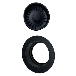 Alternate Image for Nantucket Sinks Matte Black Disposal Trim Drain For Granite Composite Sinks, 3.5DF-GCMB