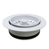 Nantucket Sinks White Disposal Trim Drain For Granite Composite Sinks, 3.5DF-GCW