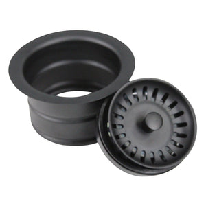 Alternate Image for Nantucket Sinks Nantucket Sink 3.5 Inch Extended Flange Disposal Kitchen Drain in Matte Black, 3.5EDF-MBL
