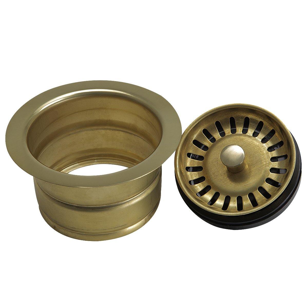 Nantucket Sinks Nantucket Sink 3.5 Inch Extended Flange Disposal Kitchen Drain Brass, 3.5EDF-PB - The Sink Boutique