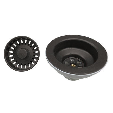 Nantucket Sinks Basket Strainer Kitchen Drain For Granite Composite Sinks - Brown, 3.5KD-GCCB