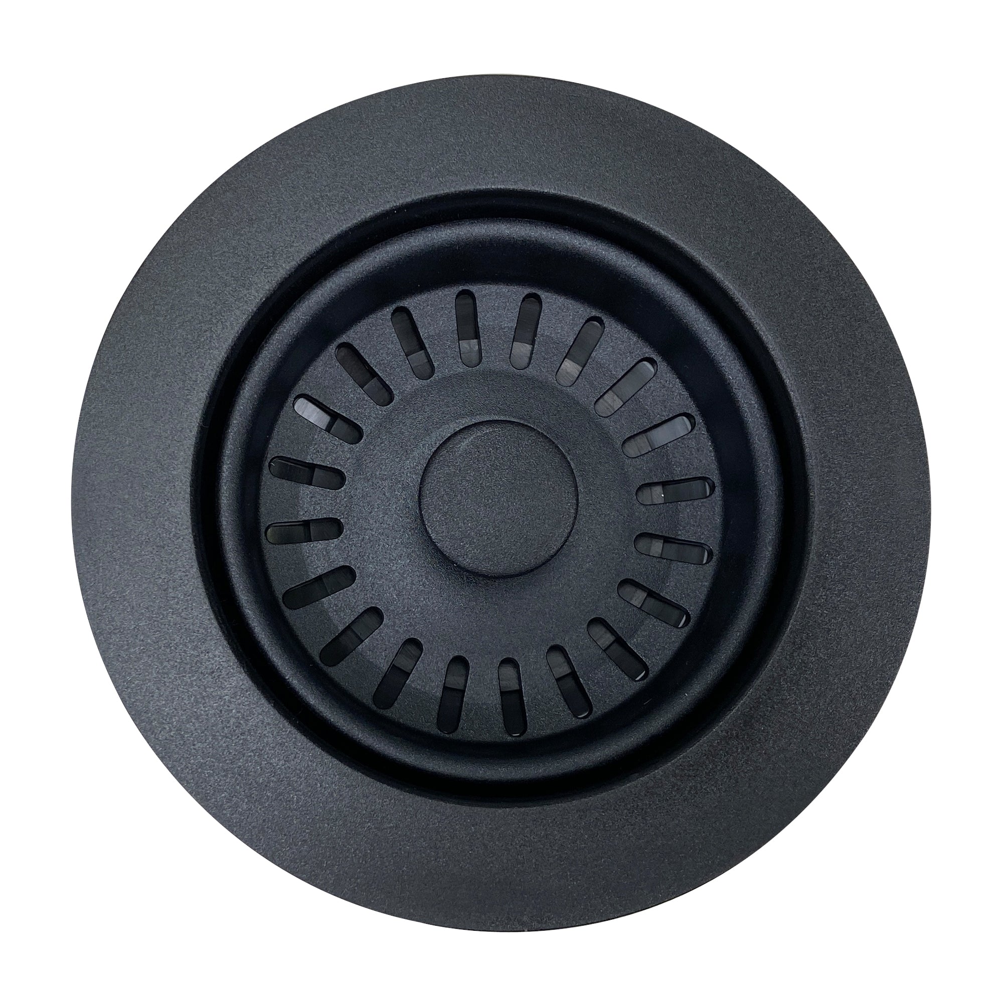Nantucket Sinks Basket Strainer Kitchen Drain For Granite Composite Sinks - Matte Black, 3.5KD-GCMB