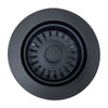 Nantucket Sinks Basket Strainer Kitchen Drain For Granite Composite Sinks - Matte Black, 3.5KD-GCMB