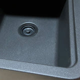Nantucket Sinks Basket Strainer Kitchen Drain For Granite Composite Sinks - Matte Black, 3.5KD-GCMB