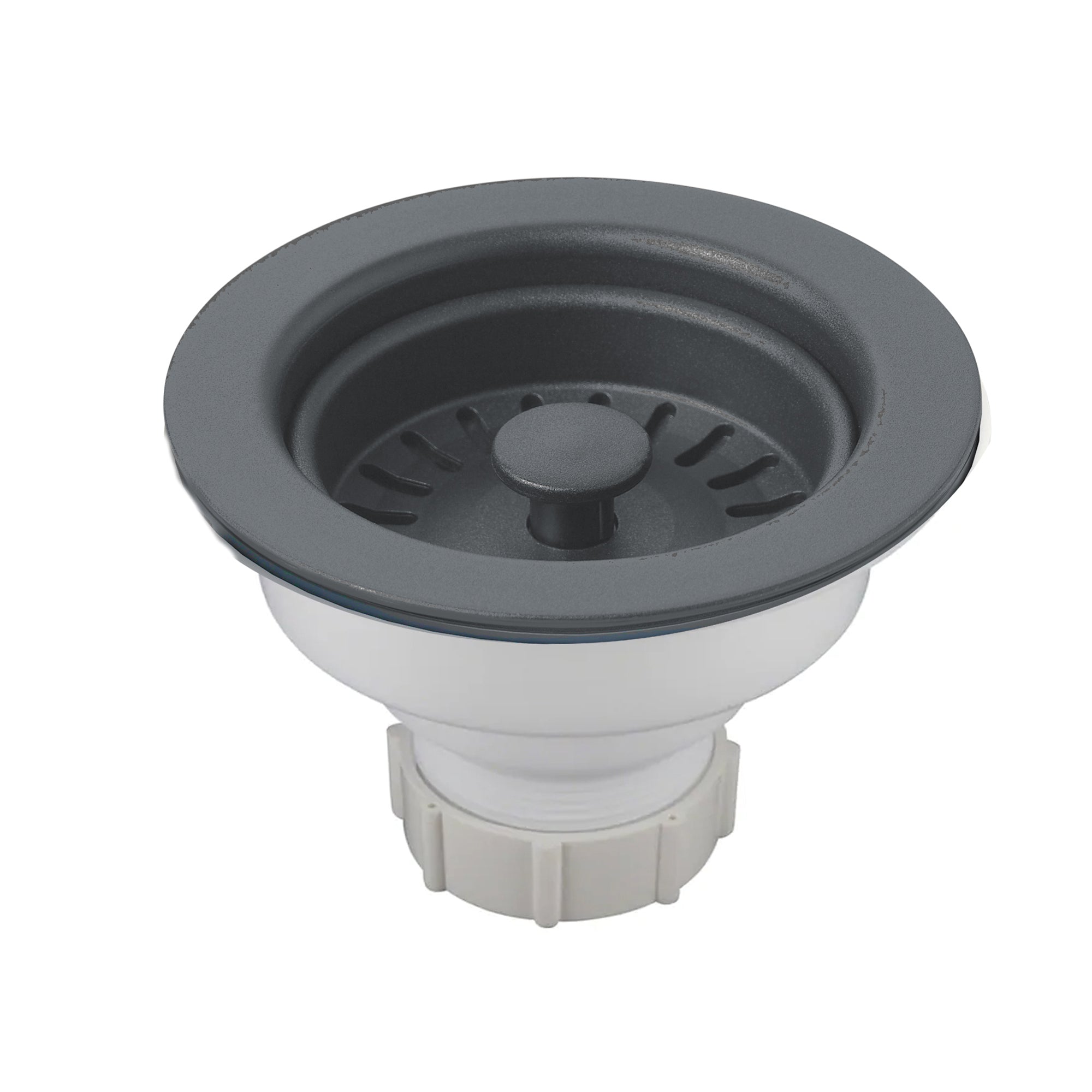 Nantucket Sinks Basket Strainer Kitchen Drain For Granite Composite Sinks - Titanium, 3.5KD-GCTI