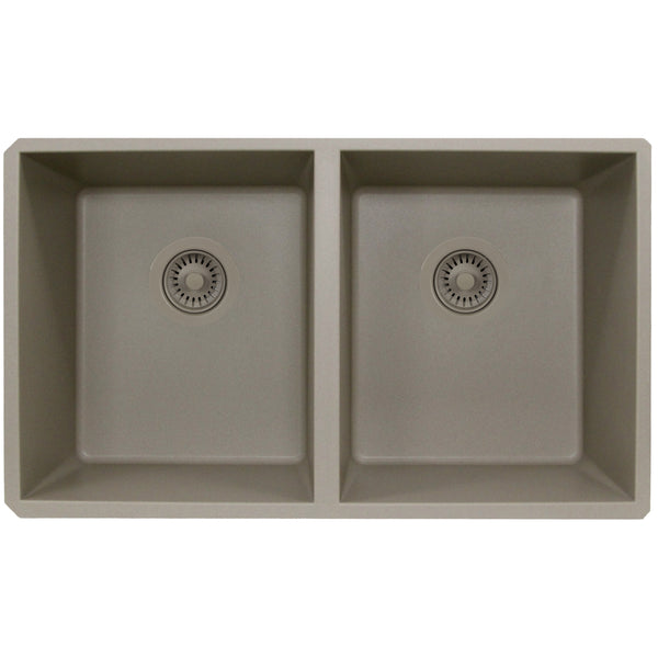 Nantucket Sinks Basket Strainer Kitchen Drain For Granite Composite Sinks - Truffle, 3.5KD-GCTR