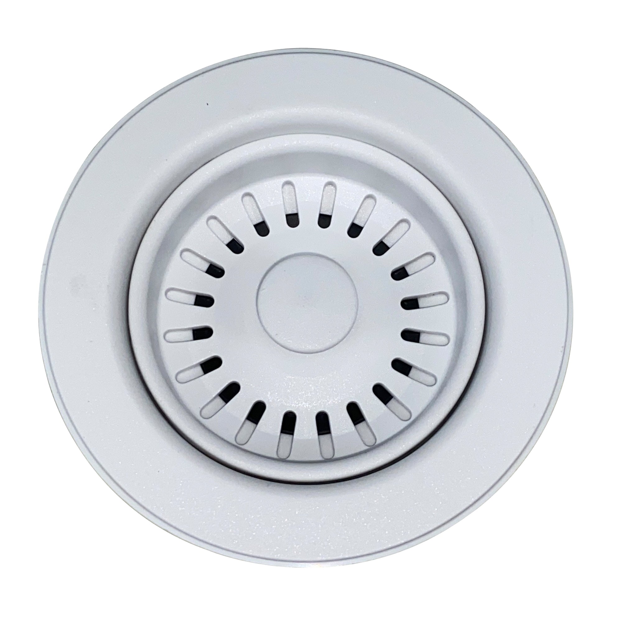 Nantucket Sinks Basket Strainer Kitchen Drain For Granite Composite Sinks - White, 3.5KD-GCW