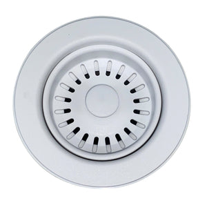 Alternate Image for Nantucket Sinks Basket Strainer Kitchen Drain For Granite Composite Sinks - White, 3.5KD-GCW