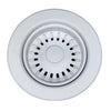 Nantucket Sinks Basket Strainer Kitchen Drain For Granite Composite Sinks - White, 3.5KD-GCW