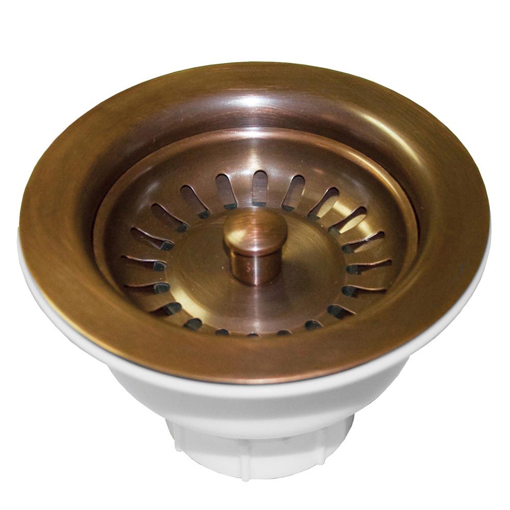 Native Trails 3.5" Basket Strainer in Solid Copper, DR320-SC