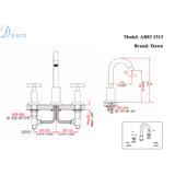 Dawn 9" 1.2 GPM Bathroom Faucet, Brushed Nickel, AB03 1513BN - The Sink Boutique