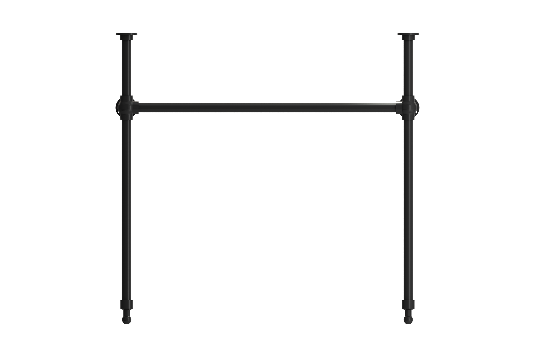 BOCCHI Metal Console Leg Set in Matte Black, 3930 0001F