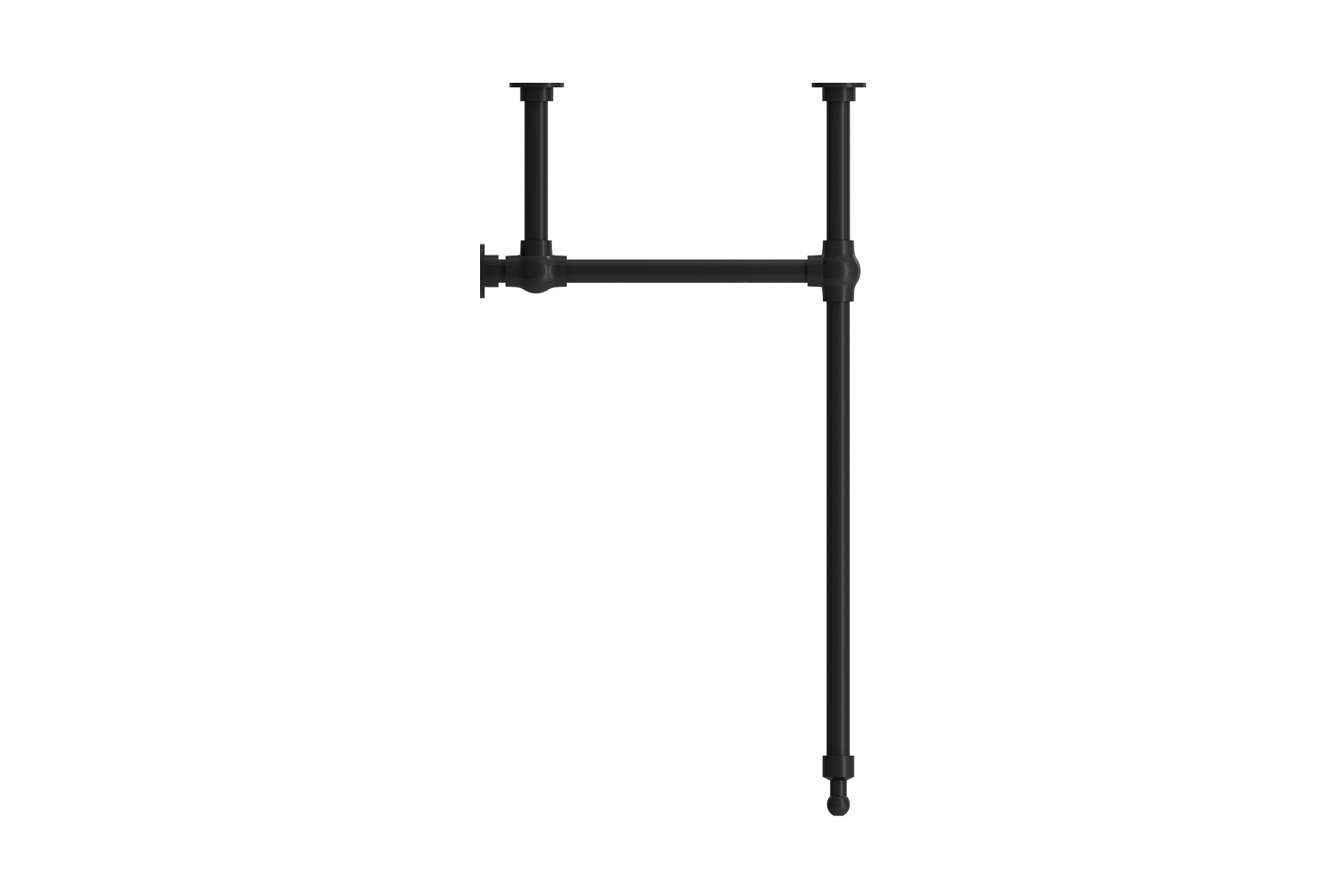 BOCCHI Metal Console Leg Set in Matte Black, 3930 0001F