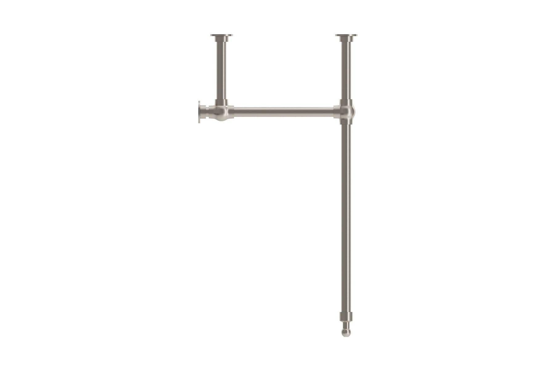 BOCCHI Metal Console Leg Set in Brushed Nickel, 3930 0001S