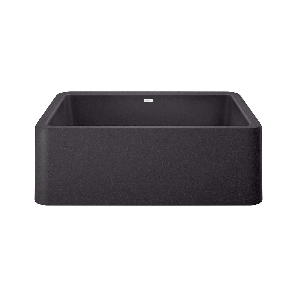 Blanco Ikon 30" Granite Composite Farmhouse Sink, Silgranit, Anthracit