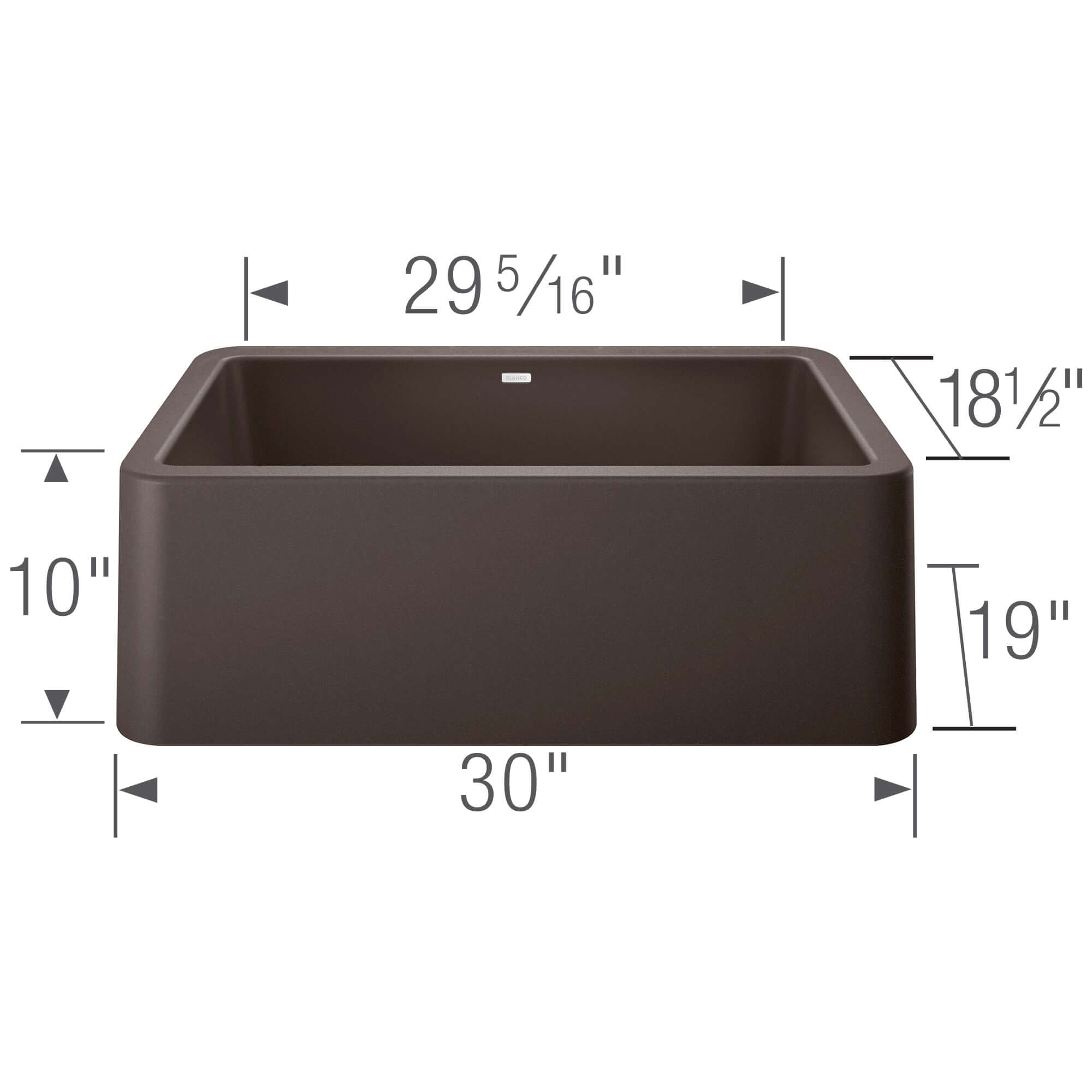 Blanco Ikon 30" Granite Composite Farmhouse Sink, Silgranit, Cafe, 401733