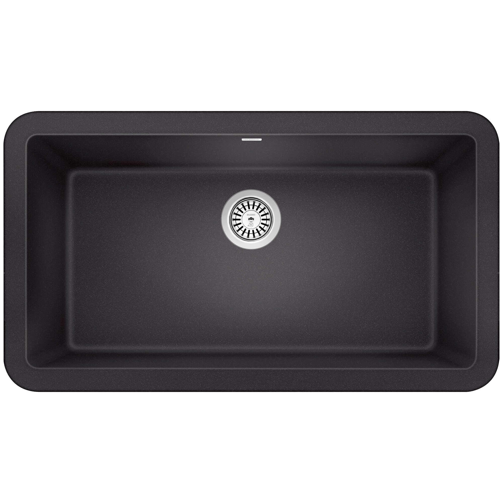 Blanco Ikon 33" Granite Composite Farmhouse Sink, Silgranit, Anthracite, 401895