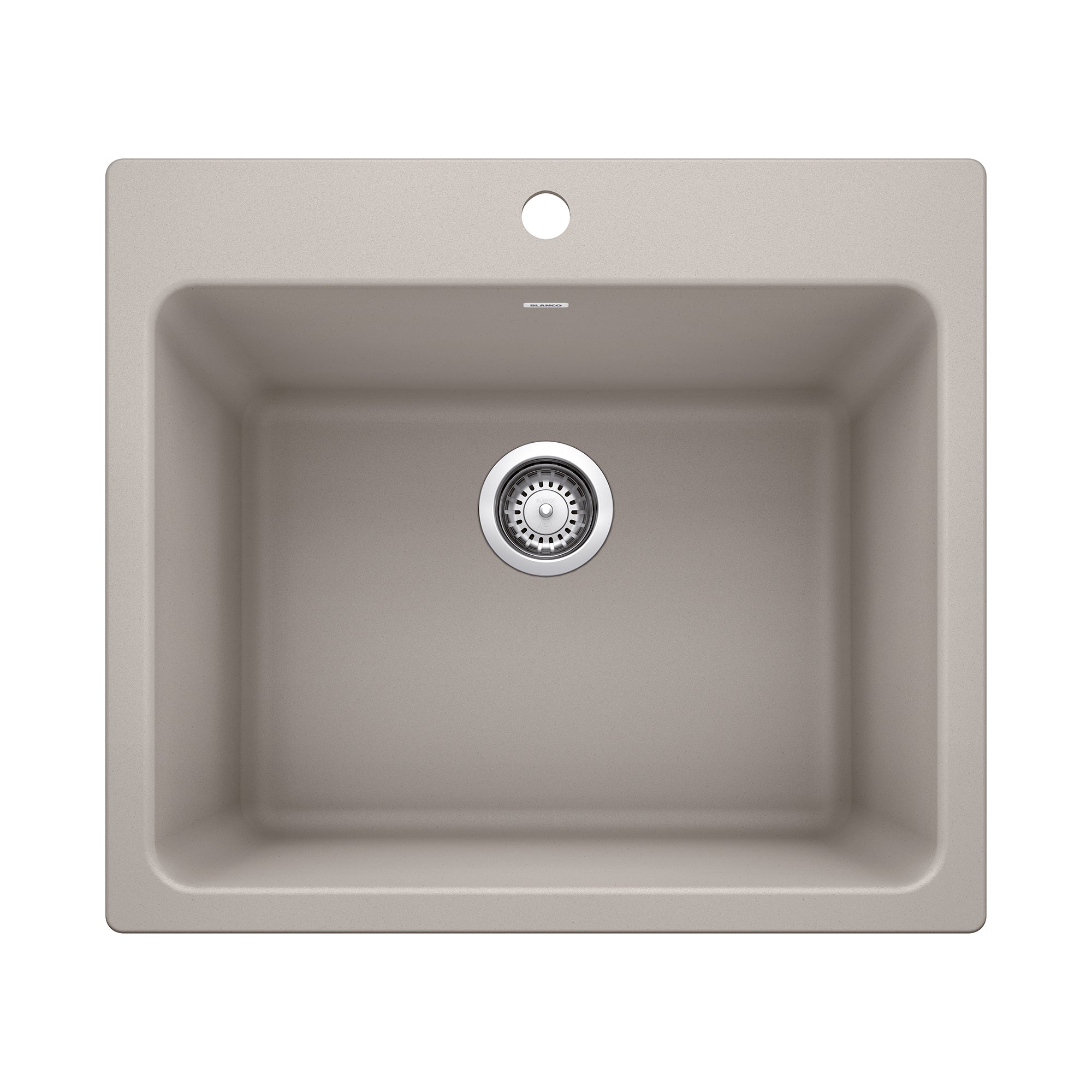 Blanco Liven 25" Dual Mount Granite Composite Laundry Sink, Silgranit, Truffle, 401926
