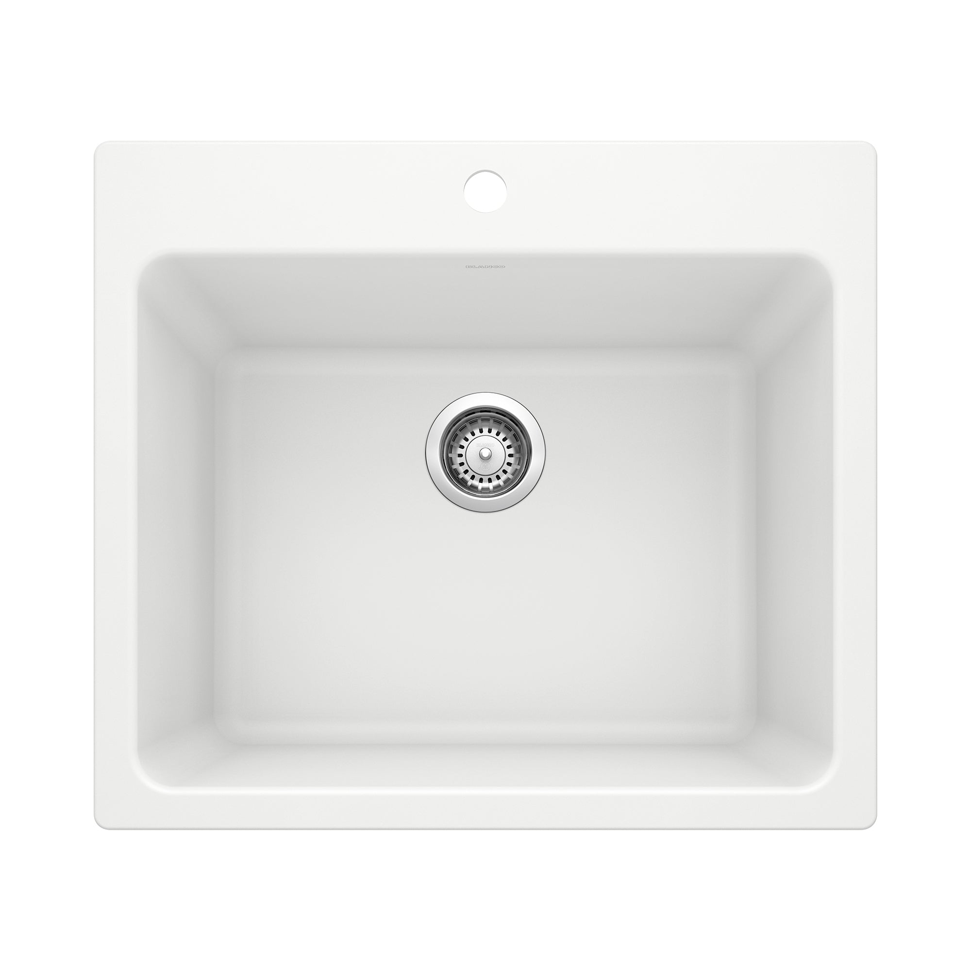Blanco Liven 25" Dual Mount Granite Composite Laundry Sink, Silgranit, White, 401927