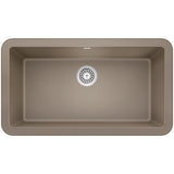 Blanco Ikon 33" Granite Composite Farmhouse Sink, Silgranit, Truffle, 401988
