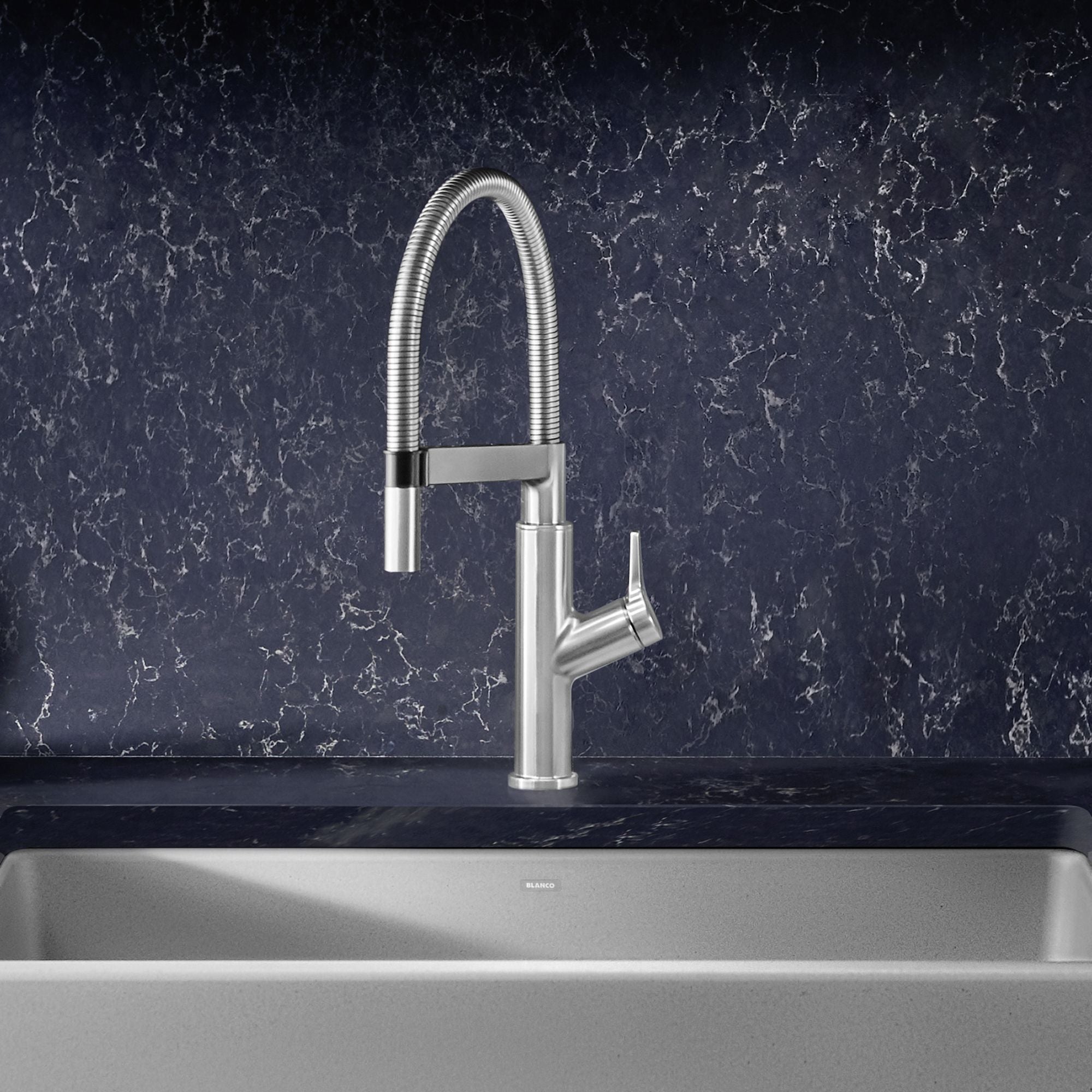 Blanco Solenta 1.5 GPM Brass Kitchen Faucet, Semi-Pro, Stainless, 401991