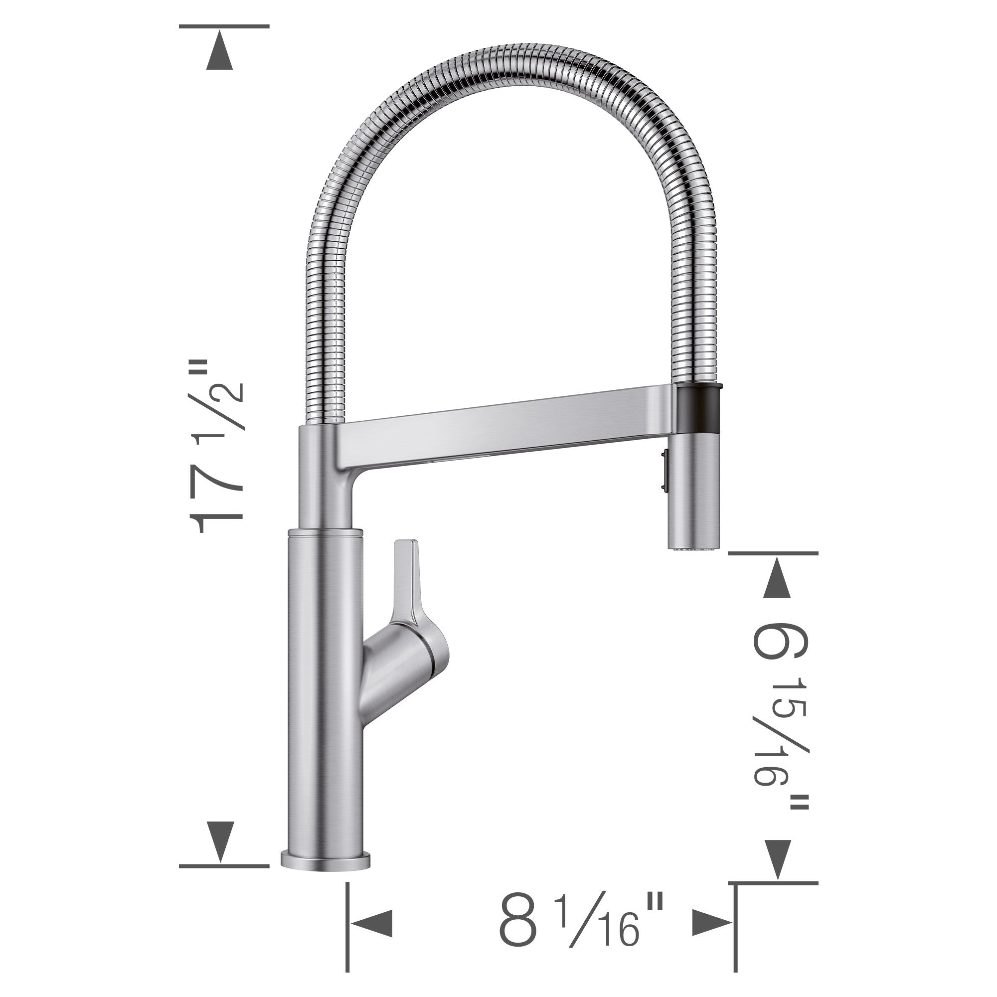 Blanco Solenta 1.5 GPM Brass Kitchen Faucet, Semi-Pro, Stainless, 401991