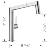 Blanco Panera 1.5 GPM Stainless Steel Kitchen Faucet, Pull-Out, 402043