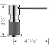 Blanco Lato Soap Dispenser - Chrome/Cinder, 402304