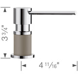 Blanco Lato Soap Dispenser - Chrome/Truffle, 402306