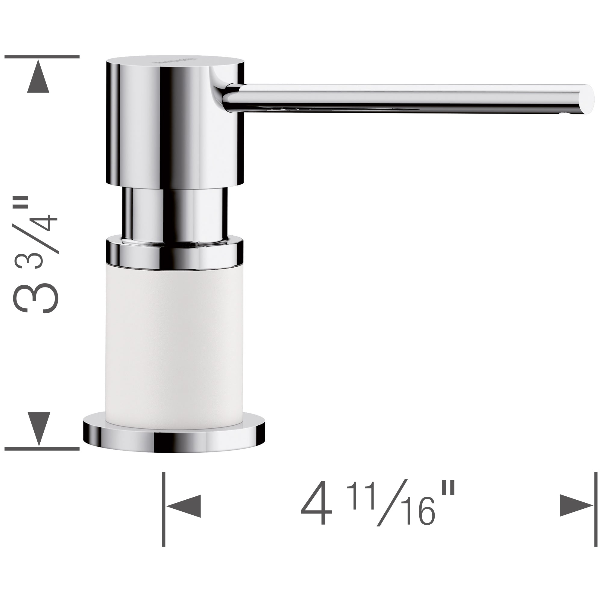Blanco Lato Soap Dispenser - Chrome/White, 402307