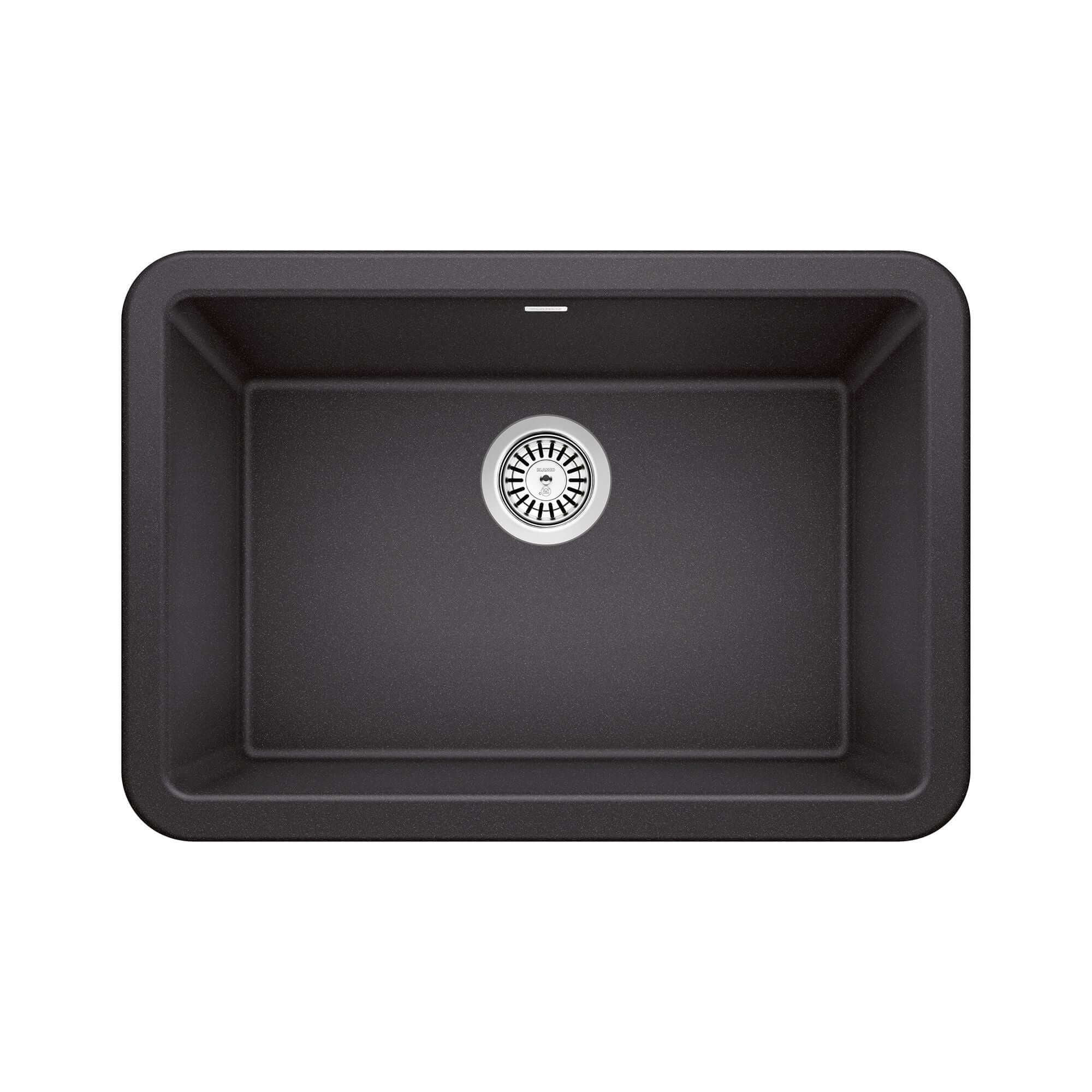 Blanco Ikon 27" Granite Composite Farmhouse Sink, Silgranit, Anthracite, 402311