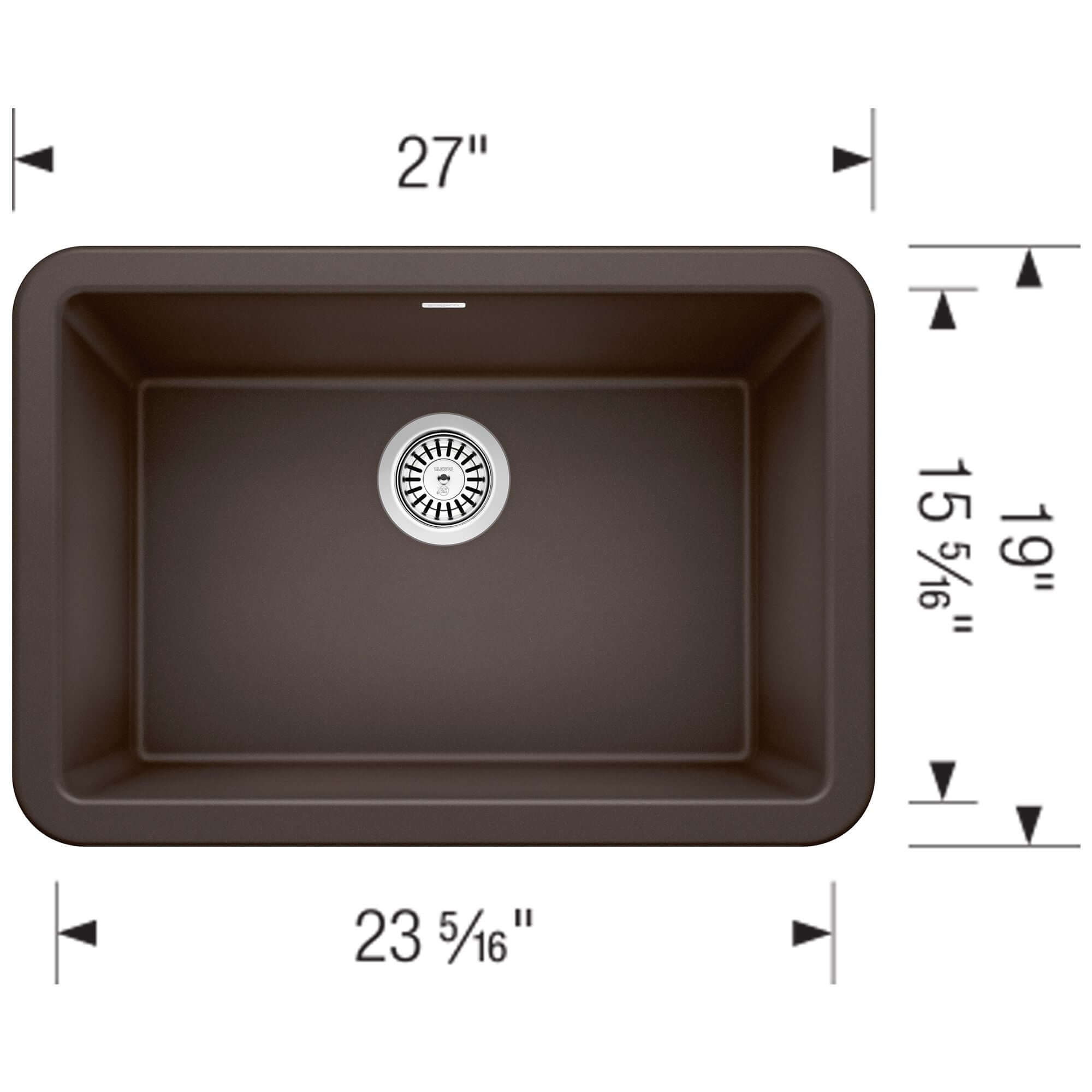Blanco Ikon 27" Granite Composite Farmhouse Sink, Silgranit, Cafe, 402312
