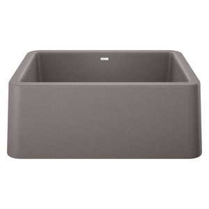 Alternate Image for Blanco Ikon 27" Granite Composite Farmhouse Sink, Silgranit, Metallic Gray, 402314