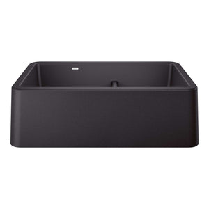 Alternate Image for Blanco Ikon 33" Granite Composite Farmhouse Sink, Silgranit, 60/40 Double Bowl, Anthracite, 402322