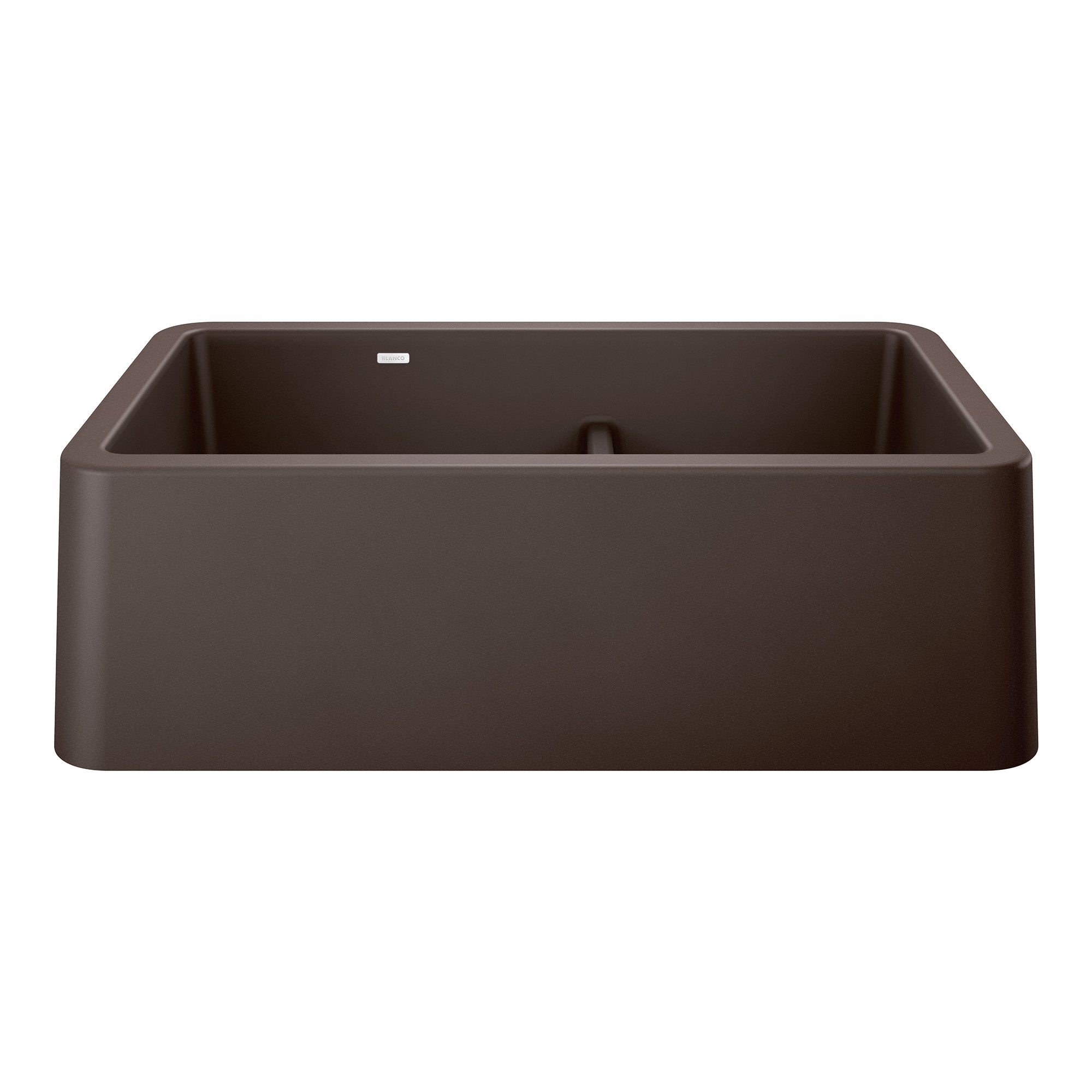 Blanco Ikon 33" Granite Composite Farmhouse Sink, Silgranit, 60/40 Double Bowl, Cafe, 402323