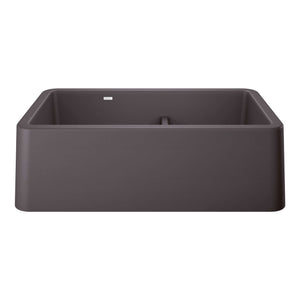 Alternate Image for Blanco Ikon 33" Granite Composite Farmhouse Sink, Silgranit, 60/40 Double Bowl, Cinder, 402326