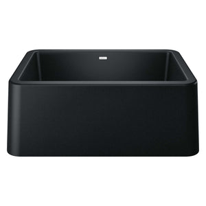Alternate Image for Blanco Ikon 27" Granite Composite Farmhouse Sink, Silgranit, Coal Black, 402531