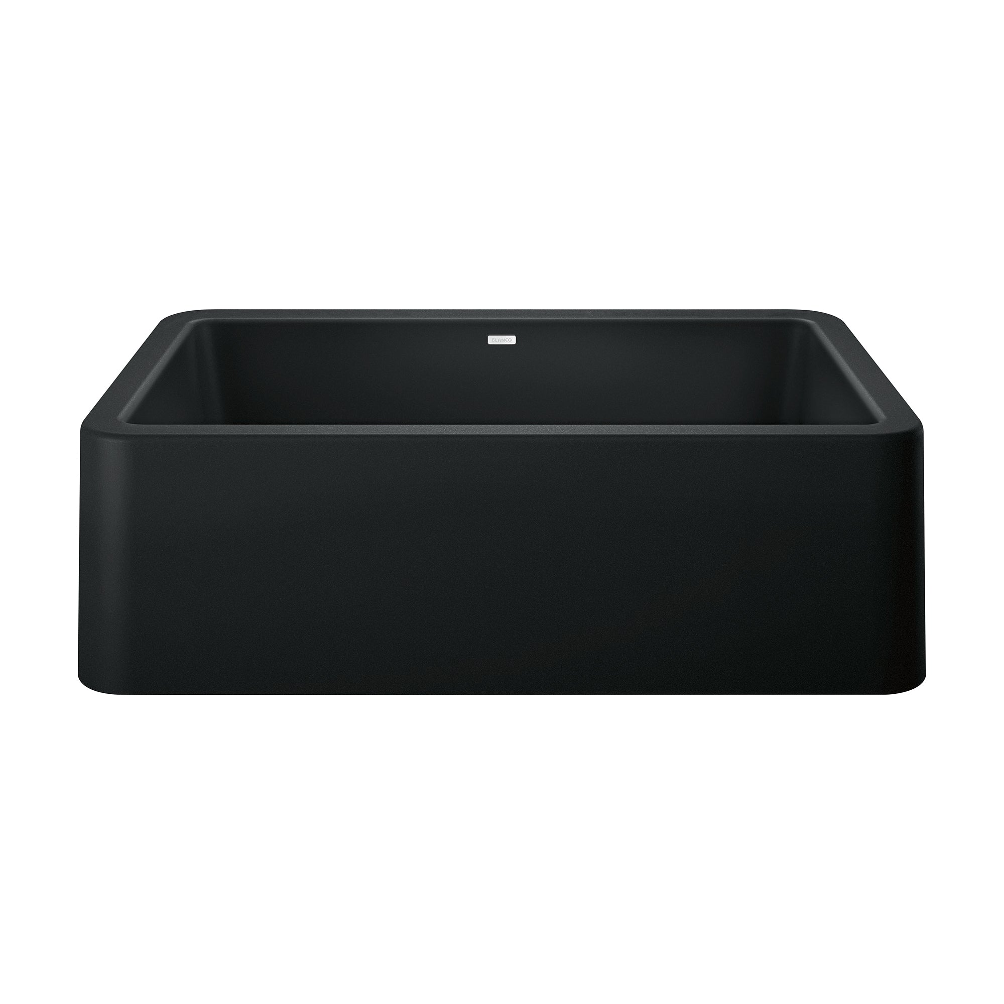 Blanco Ikon 33" Granite Composite Farmhouse Sink, Silgranit, Coal Black, 402575