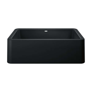Alternate Image for Blanco Ikon 33" Granite Composite Farmhouse Sink, Silgranit, Coal Black, 402575