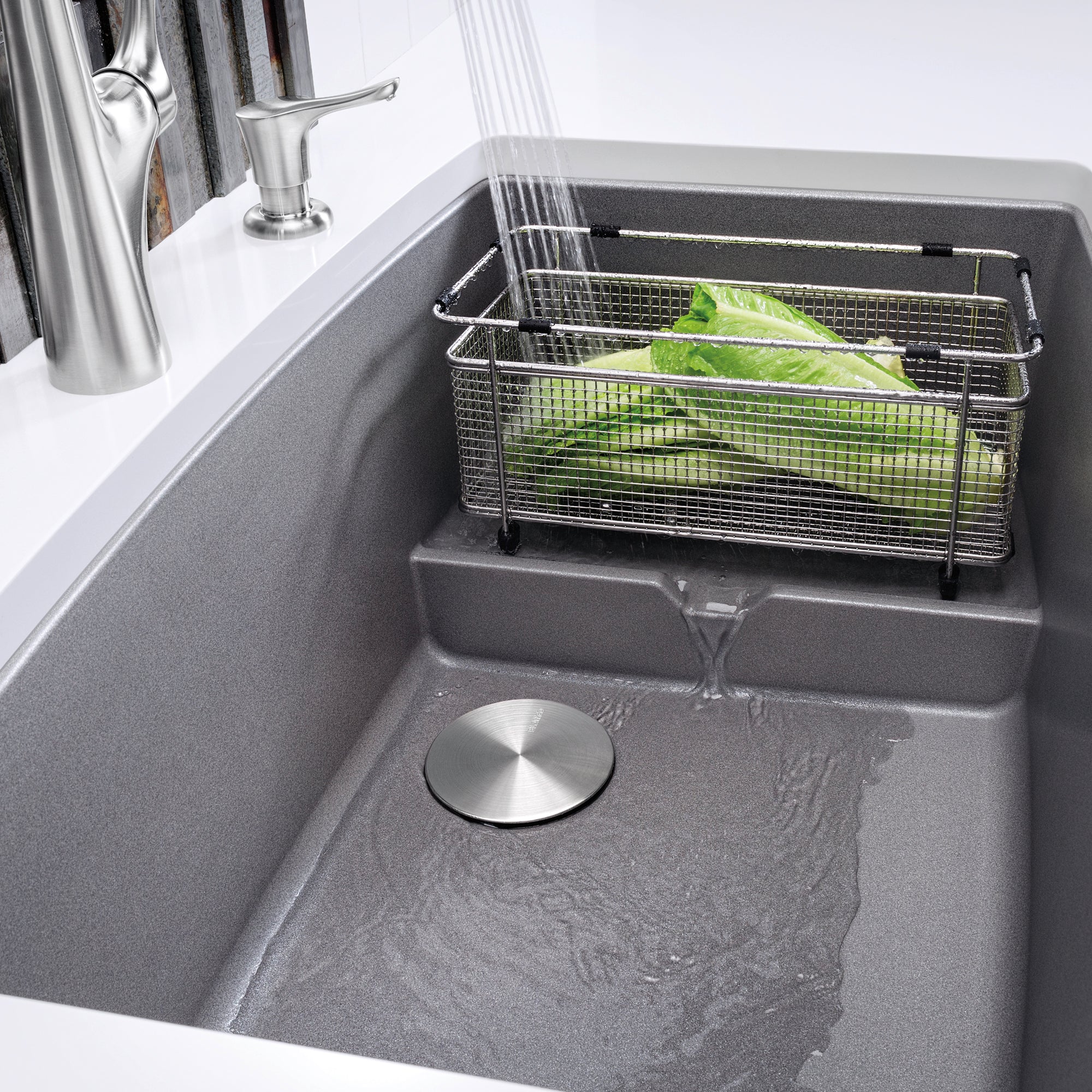 Blanco Performa 32" Undermount Granite Composite Kitchen Sink with Accessories, Silgranit, Metallic Gray, 440067