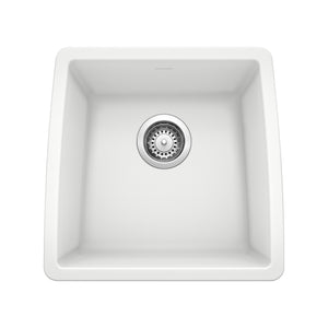 Alternate Image for Blanco Performa 18" Rectangle Granite Composite Bar/Prep Sink, Silgranit, White, 440081