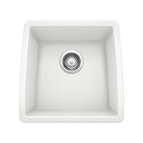 Blanco Performa 18" Rectangle Granite Composite Bar/Prep Sink, Silgranit, White, 440081