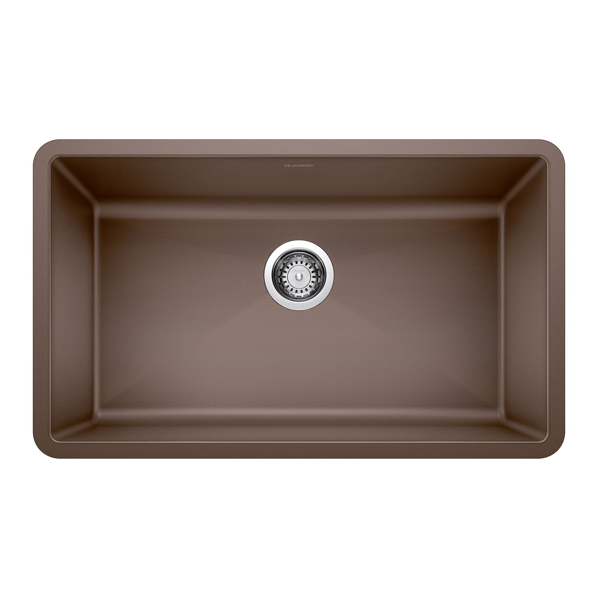 Blanco Precis 32" Undermount Granite Composite Kitchen Sink, Silgranit, Cafe, 440147